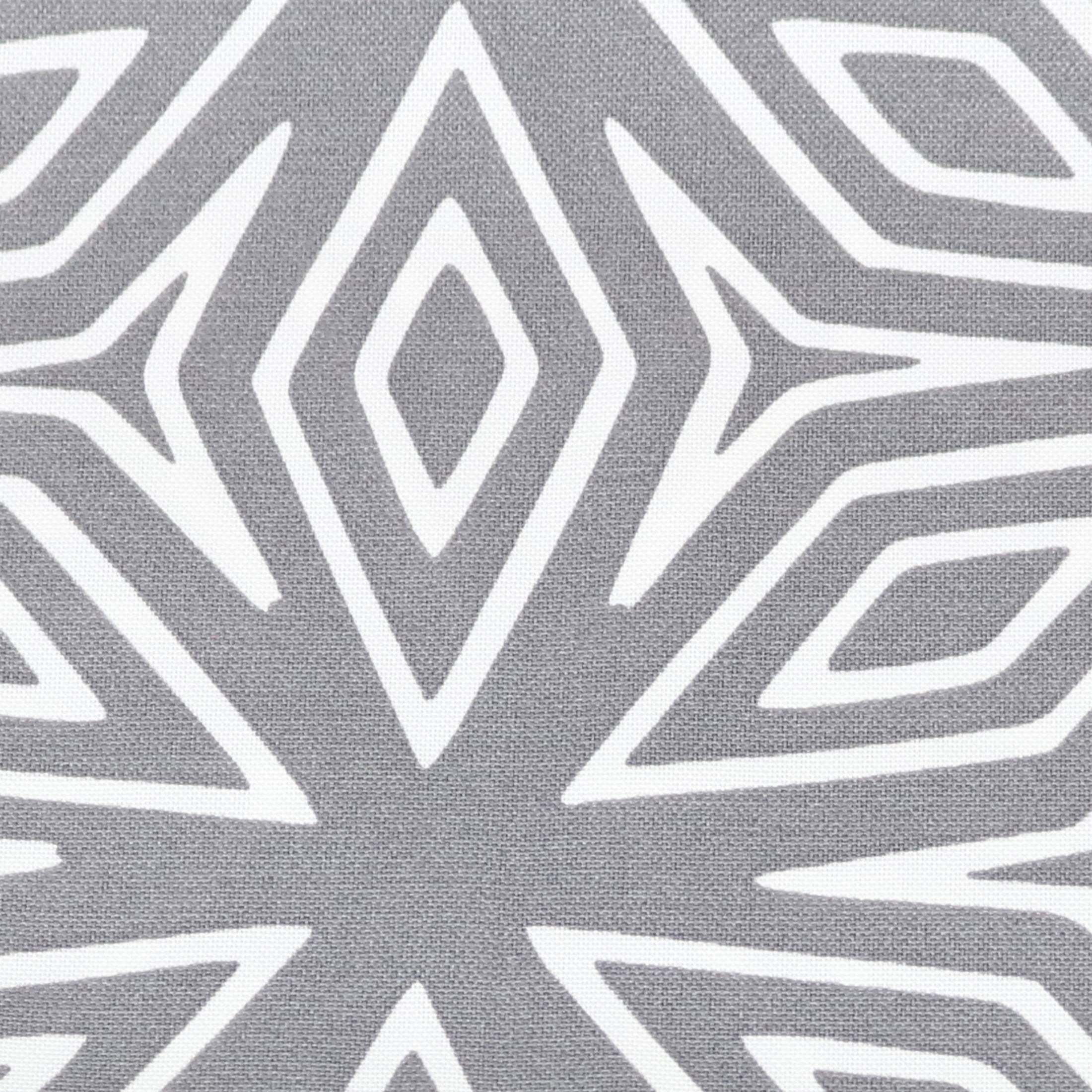 Sunnydaze 17" x 17" Gray Geometric Polyester Square Decorative Outdoor Throw Pillow, 2 Count
