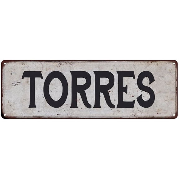 TORRES Vintage Look Rustic Chic Metal Sign 8x24 108240036375