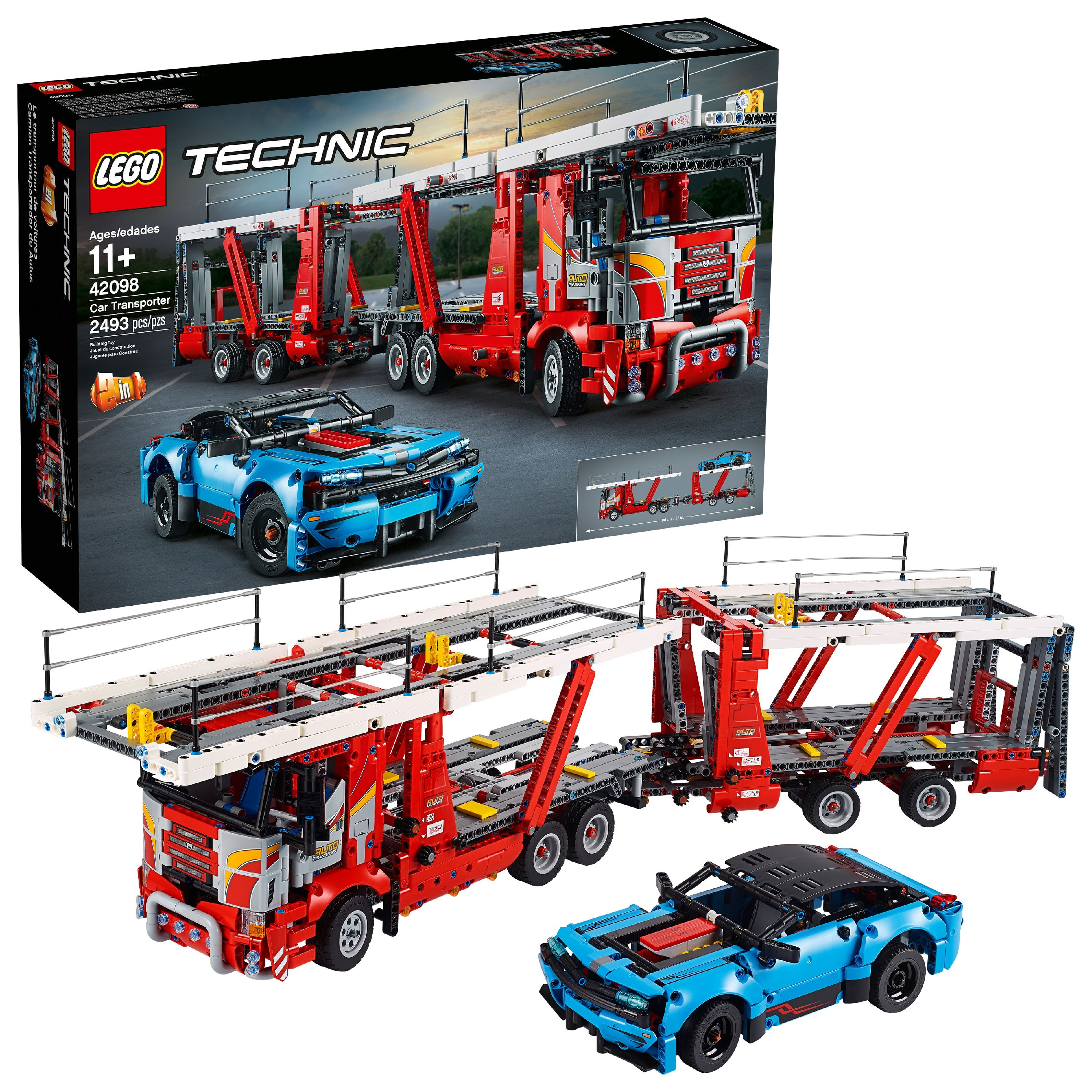LEGO Technic Car Transporter 42098 Toy Truck and Trailer Building - Walmart.com