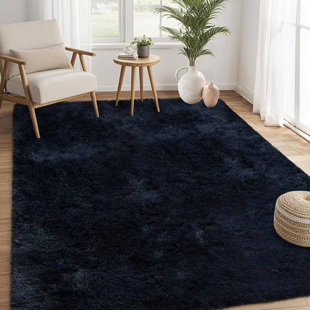 5ft X 8ft Shag Fluffy Area Rugs For Living Room,Soft And Thick Fluffy Rug,Anti-Slip&Non Shedding Home Decor Rug,Tie-Dyed Living Room Carpet For Girls Kids Baby Teen