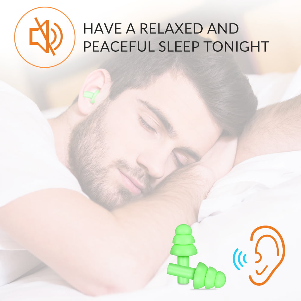 Anti-Noise No-Snore Sleeping Napping Rest Ear Plug Noise Stopper Sound Blocker x 