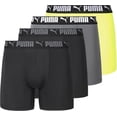 thumbnail image 4 of PUMA mens 4 Pack Performance Boxer Briefs, Yellow/Grey/Black, Medium US, 4 of 7
