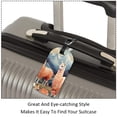 thumbnail image 3 of Square 2Pack PU Leather Alpaca Cruise Luggage Tag with Privacy Cover and Name ID Tag for Travel Handbags Backpacks Luggage Tags, 3 of 6