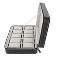 thumbnail image 3 of Watch Box, Watch Storage Box, 10 Grids Watch Gift Box For Travel Men Women Ring Sunglasses, 3 of 8