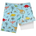 thumbnail image 4 of Hienoo Big Boys Quick Dry Swim Trunks with Compression Liner Board Shorts, 4 of 4