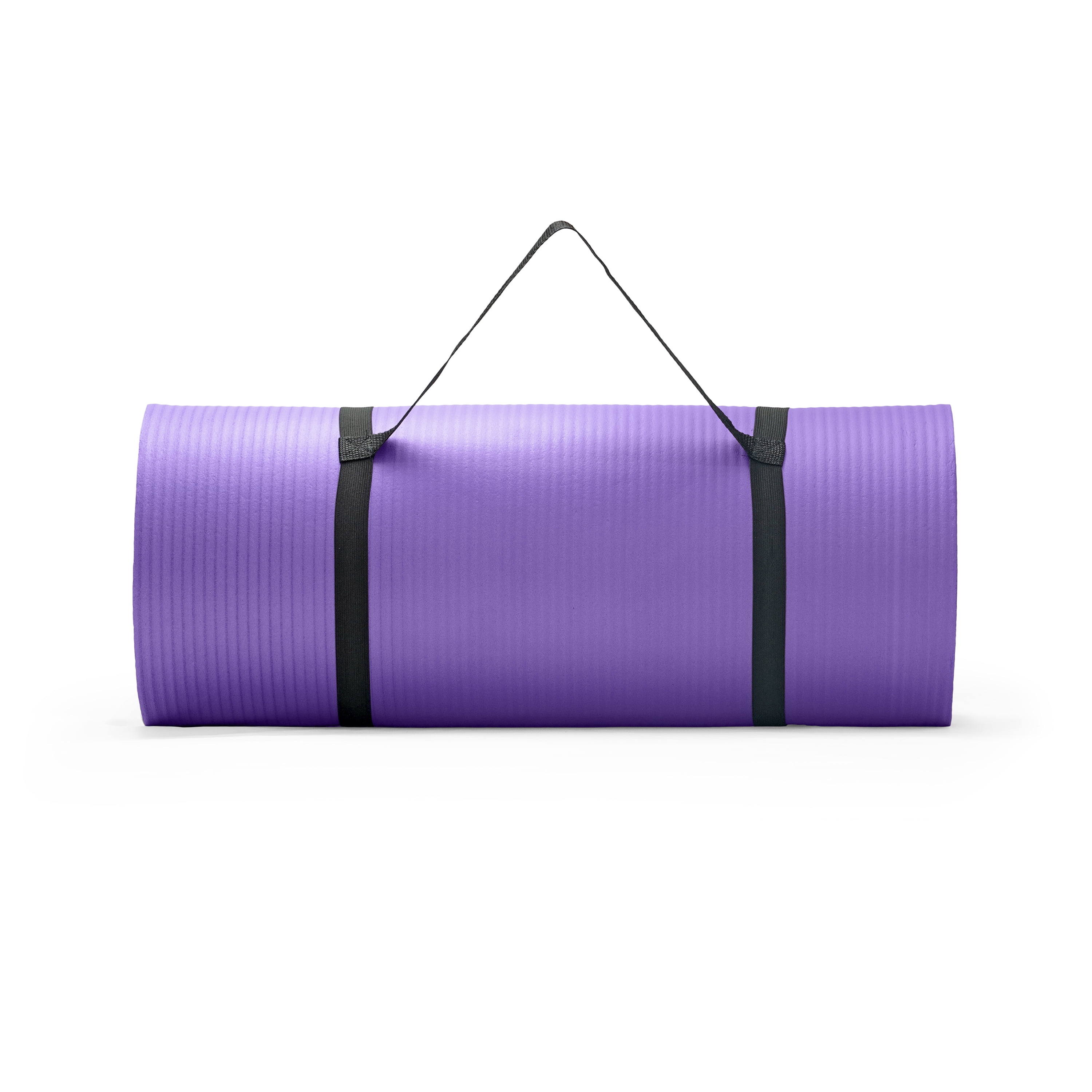 CAP High Density NBR Foam 1-inch Thick Exercise Yoga Mat with Carry Strap, 71"x24"x1" (25.4mm Thick), Purple