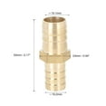 thumbnail image 2 of Uxcell 19mm to 16mm Straight Connector Adaptor Brass Barb Hose Fitting 2 Pack, 2 of 5