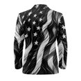 thumbnail image 6 of Psesaysky Black White Stars Stripe Mens Casual Blazer Jacket, Solid Color Single Button Suit Jacket Slim Fit Polyester Men's Suit Jacket for Office, 6 of 8