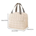 thumbnail image 3 of JHyouerji Large Capacity Insulated Lunch Cooler,Beige Waterproof Oxford Carry Handbag 9x8x6 Inch for Travel Park Office Picnic Food Organizer, 3 of 8