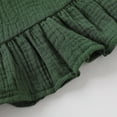 thumbnail image 6 of Mercatoo 0 to 3Y Cotton Dress for Girl Toddler Sleeveless 𝐇𝐚lter Solid Color Linen Pleated Feeling Suitable Dresses, 6 of 6