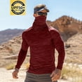 thumbnail image 2 of Mens Shirts UPF 50+ Fishing Shirt for Men Long Sleeve Sun Hooded Shirts Quick Dry Rash Guard UV Protection for Hiking, Swimming & Outdoor Working Outerwear Summer Lightweight Tops for Men, 2 of 3