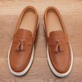 thumbnail image 6 of Miluxas Women's Tassel Loafer Classic Slip On Soft Sole Driving Business Work Dress Boat Shoes Daily Lightweight Non-Slip Penny Casual Shoes Brown 8(42), 6 of 9