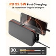 thumbnail image 3 of Banco de Energía Solar FEELLE 27000mAh con Carga Inalámbrica 22.5W, 3 of 9
