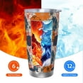 thumbnail image 6 of Lsque Whimsical peony blossom Pattern 20oz Car Cup with Lid and Straw, Insulated Coffee Cup with Straw Topper, Spill Proof Travel Coffee Mug, Stainless Steel Tumble-Straw Three-piece Set, 6 of 8