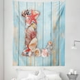 thumbnail image 1 of Letter L Tapestry, Ocean Inspired Theme Alphabet Design Letter L with Marine Elements, Fabric Wall Hanging Decor for Bedroom Living Room Dorm, 5 Sizes, Dark Coral Pale Blue, by Ambesonne, 1 of 1