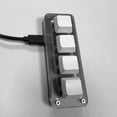 thumbnail image 3 of 4 Key Programming Macro Custom Knob Keyboard RGB Hotswap Macropad(White 4 Keys), 3 of 5