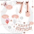 thumbnail image 3 of 71st Birthday Decoration Rose Gold, 71 Party Supplies Decoration, 71st Sash, 71 Cake Topper, 71st Photo Props, confetti Balloons, Curtain, 3 of 4