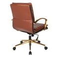 thumbnail image 5 of OSP Home Furnishings Mid-Back Faux Leather Chair with Gold Finish in Saddle Faux Leather, 5 of 5