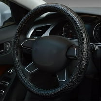 1 Piece Crocodile Pattern Microfiber Leather Steering Wheel Cover Four Seasons Universal 15 Inch Car Handle Cover