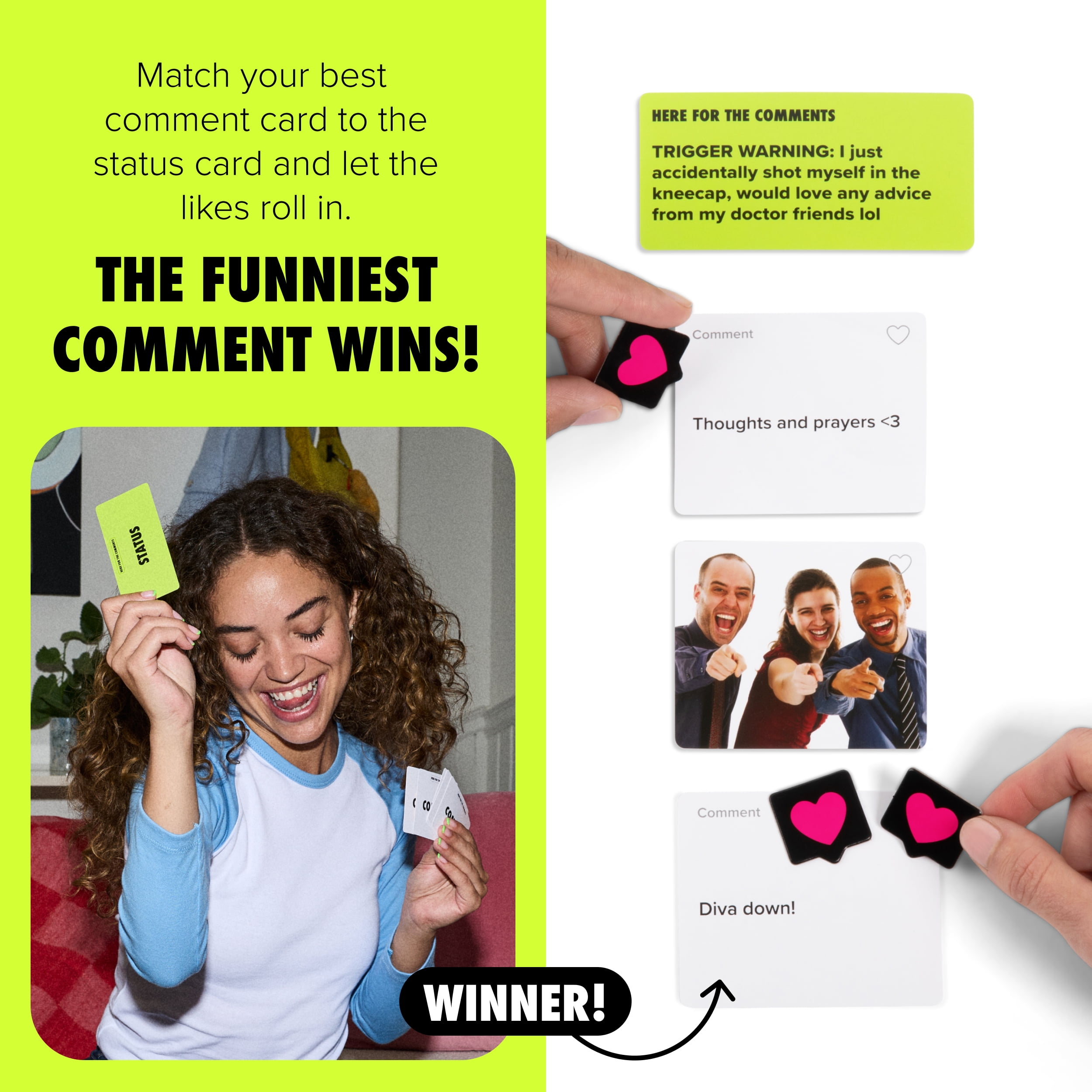 Here for The Comments by Relatable, Adult Party Game Built on Internet Culture, Fun Tailgate Game