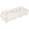 thumbnail image 5 of Tabaray 112" Modular Sectional Sofa Couch, 3 Seater Couch with Deep Seat, Modern Sectional Couches for Living Room, Comfy Cloud Couch, Sleeper Sofa with Thick Armrest for Apartment Lounge, Beige, 5 of 8