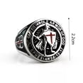 thumbnail image 2 of K-KED Put on the Whole Armor of God Ring Stainless Steel Sword Shield Warrior Ring-8, 2 of 6