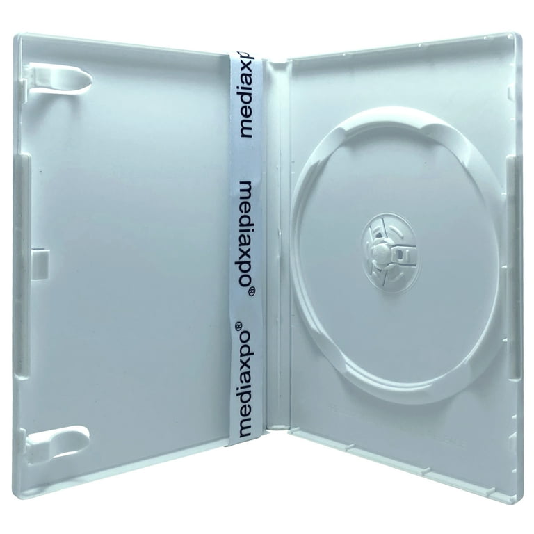 CheckOutStore (50) Premium Standard Single 1-Disc DVD Cases 14mm (White)