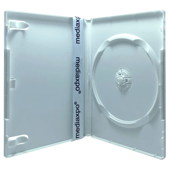 CheckOutStore 5 Premium Standard Solid White Color Single DVD Cases (Professional Use)