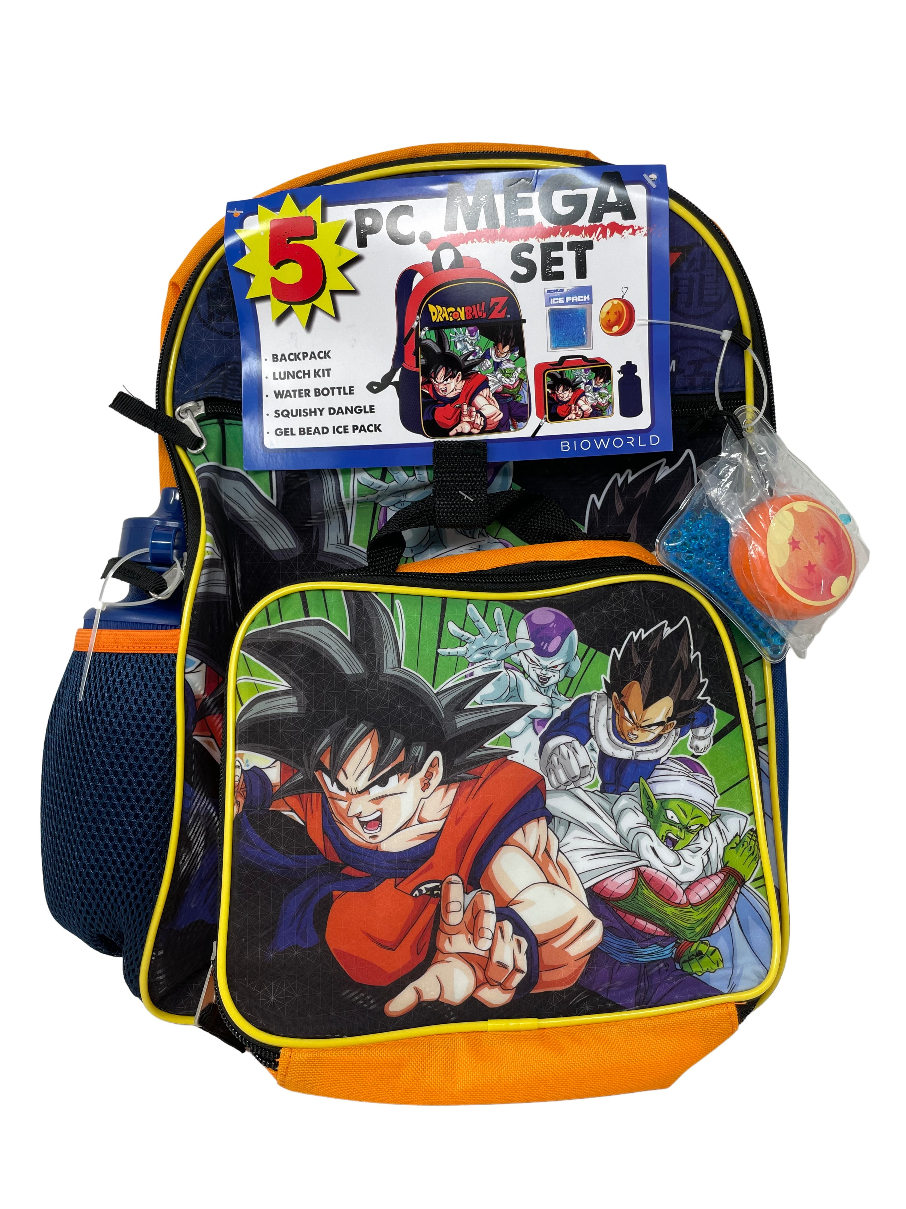 Dragon Ball Goku School Backpack Lunch Bag Pen Case Shoulder Insulated 