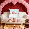 thumbnail image 5 of YHAICO Valentines Pillow Cover Cute Sofa Pillowcase Throw Valentines Printing Pillowcase Soft Couch Cushion Case for Chair Sofa Living Room Holiday Decoration, 5 of 6