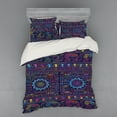 thumbnail image 2 of Ambesonne Psychedelic Bedding Set 3 Pcs, Hippie Themed Animals, Twin, Multicolor, 2 of 3