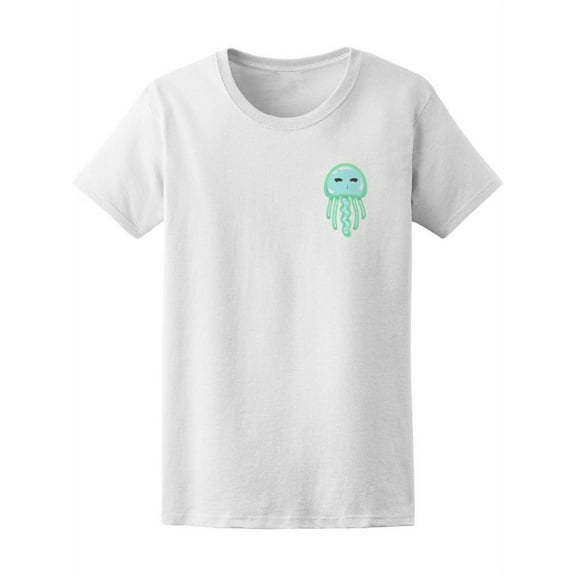 Cute Kawaii Cartoon Jellyfish T-Shirt Women -Image by Shutterstock, Female Medium