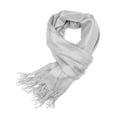 thumbnail image 2 of Gravity Threads 100% Pashmina Soft Shawl Wrap Scarf, Platinum, 2 of 3