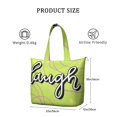 thumbnail image 4 of 22 Inch Oversized Travel Bag Lightweight Canvas Weekender Duffel with Multi Pockets, Slogan Print, 4 of 5