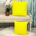 thumbnail image 3 of Parkland Collection Transitional Solid Yellow Square 16" x 16" Pillow, 3 of 9
