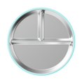 thumbnail image 1 of Stainless Steel Kids Plates,Divided Toddler Plates with Silicone Suction, 1 of 6