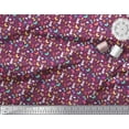 thumbnail image 3 of Soimoi Pink Satin Silk Fabric Sun,Insect & Rabbit Cartoon Printed Fabric 1 Yard 42 Inch Wide, 3 of 3