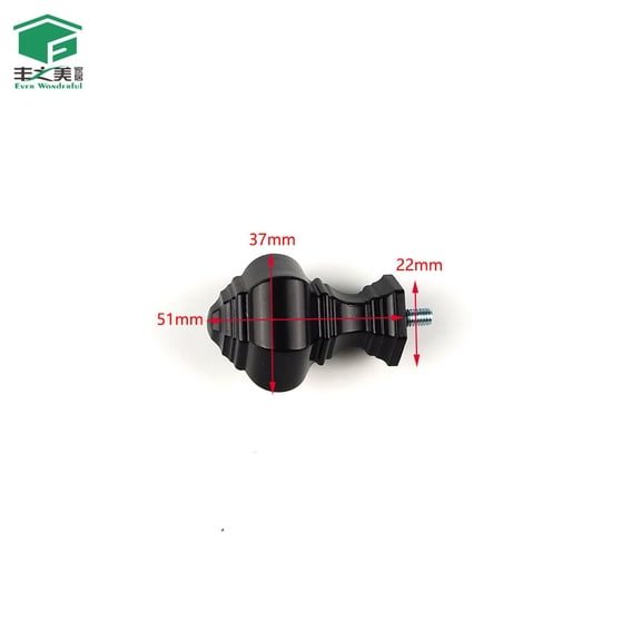 2pcs Plastic Curtain Rod Finials Roman Rod Curtain Accessories