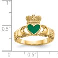thumbnail image 2 of 14K Yellow Gold Enamel Claddagh Ring, 2 of 2