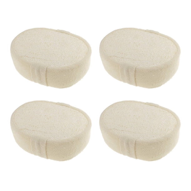4X Bola de Baño de Esponja de Estropajo Natural Exfoliante de Ducha para Todo El Cuerpo Cepillo de Masaje Saludable