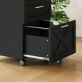 thumbnail image 3 of Kojooin File Cabinet with Lock, Mobile Wood Filing Cabinet with Wheels for Home Office Under Desk Storage, 3 of 5