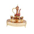 thumbnail image 4 of veasfak Turkish Coffee Cup and Tea Pot Set Art Crafts for Living Room Home Tea Party Red, 4 of 9