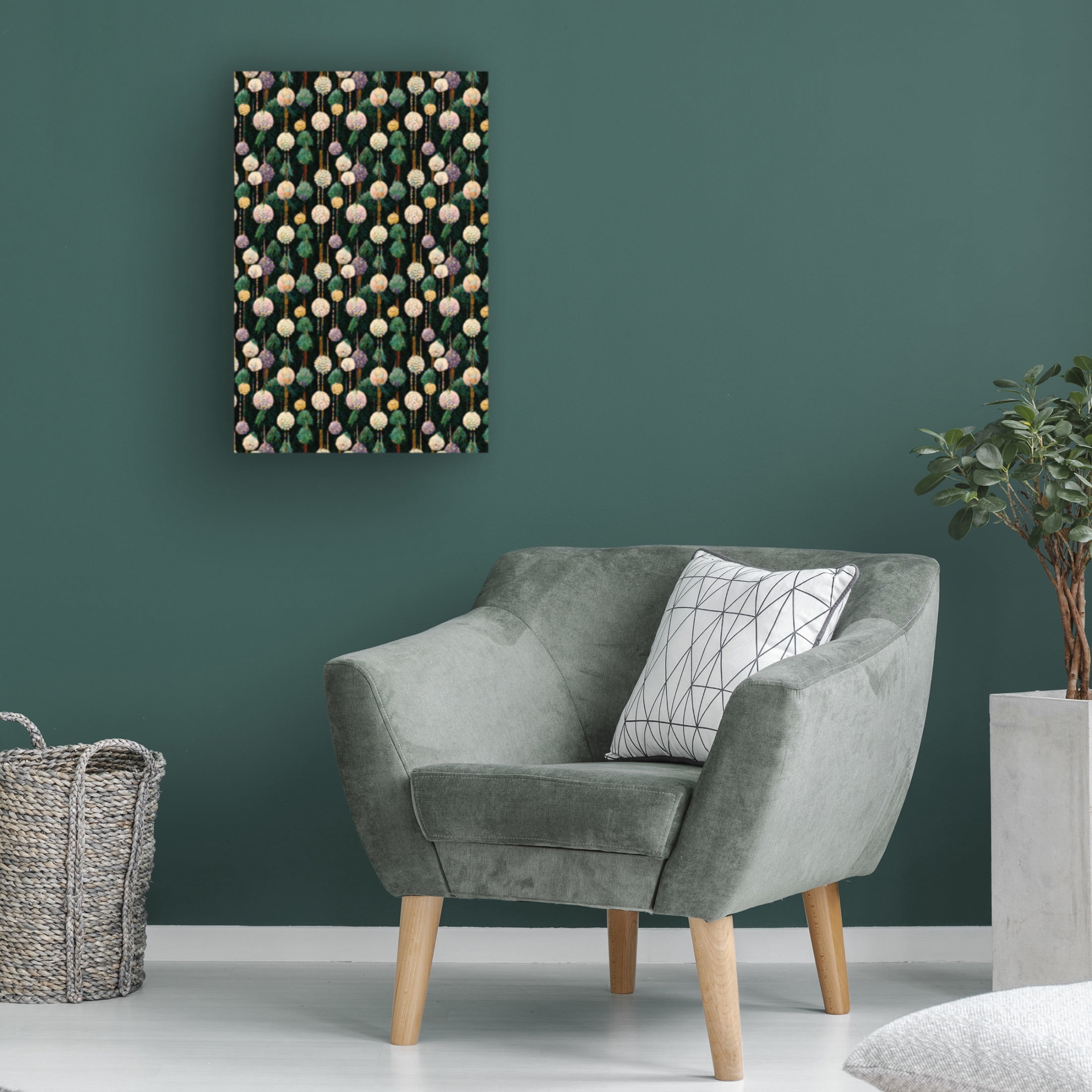 Canvas Wall Art - Treechild 'Christmas Pattern' Wall Art for Living Room, Bedroom, or Office D?cor by Trademark Fine Art - 22 x 32 Inches