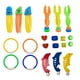 thumbnail image 2 of Juguetes de piscina, juguetes para bebés, juguetes de buceo en piscina para niños, juegos de natación subacuáticos con coloridos juguetes flotantes que se hunden, ideales para búsquedas de tesoros en, 2 of 6