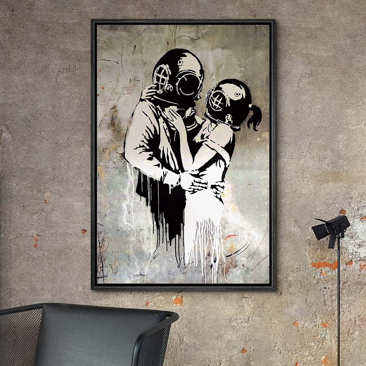 wall26 Framed Canvas Print Wall Art Banksy British Artist Deep Sea