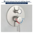 thumbnail image 6 of HOMELODY Shower Faucet Set with valve Brushed Nickel 10 inch Rainfall Shower Head System Brushed Nickel, 6 of 11