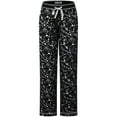 thumbnail image 1 of SofiePJ, Women's, Printed Long Sleepwear Lounge Pajama Pants, Black, M, 1 of 2