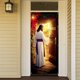 thumbnail image 4 of Cortina de puerta de Pascua adecuada para grandes suministros de fiesta, decoración de pared de jardín, fondo de decoración navideña, 4 of 6