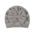 thumbnail image 2 of Mgmyaa Baby Girl Solid Color Knitted Bow Hat Cute Infant Cap Warm Toddler Headwear Soft Stretch Daily Casual Outdoor Protective Accessory Charming Sweet Essential Newborn, 2 of 9