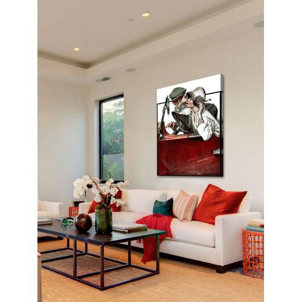 "Woman Driver" Painting Print on Wrapped Canvas